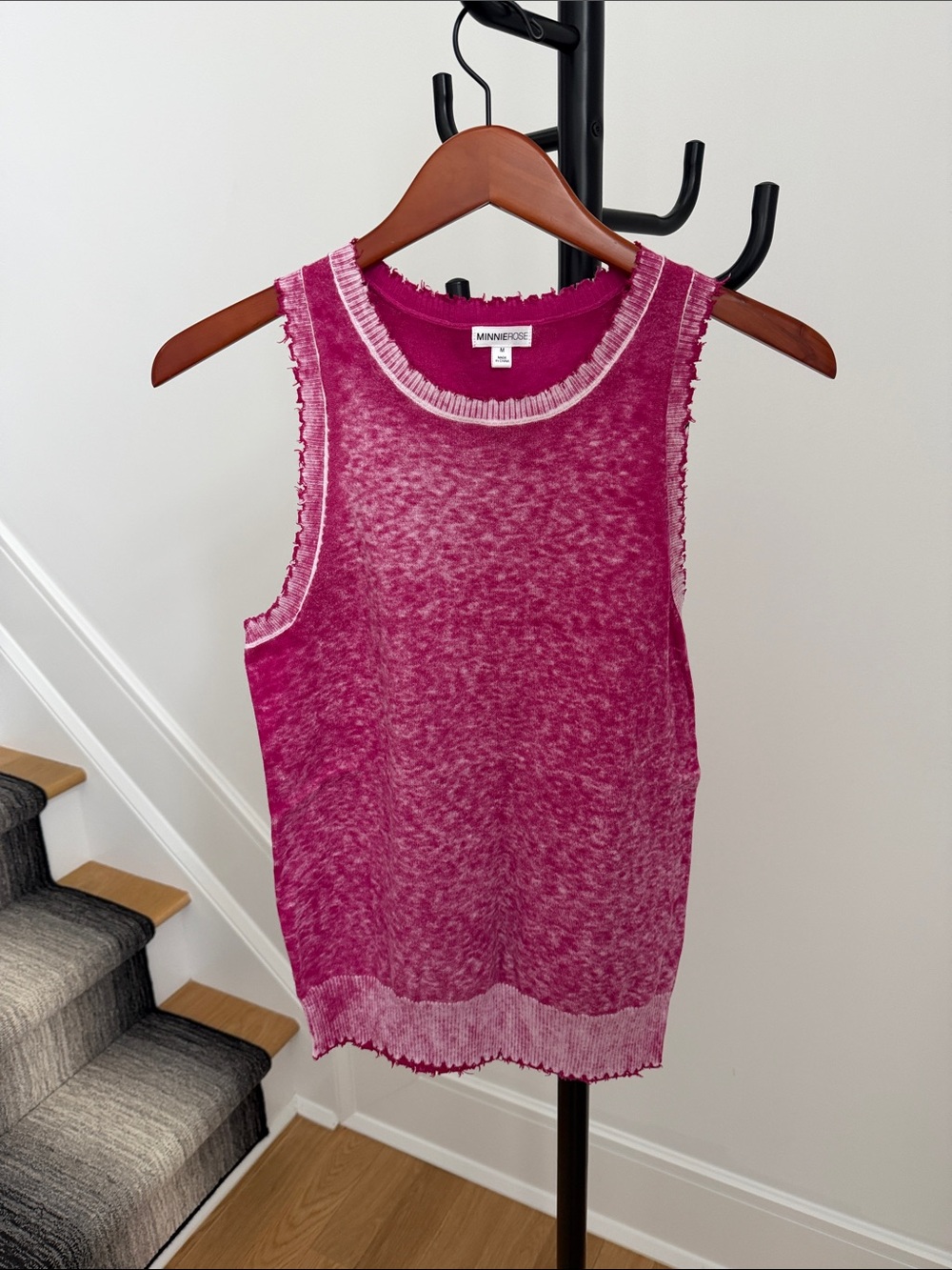 Minnie Rose Fuchsia Sleeveless Knit Tank